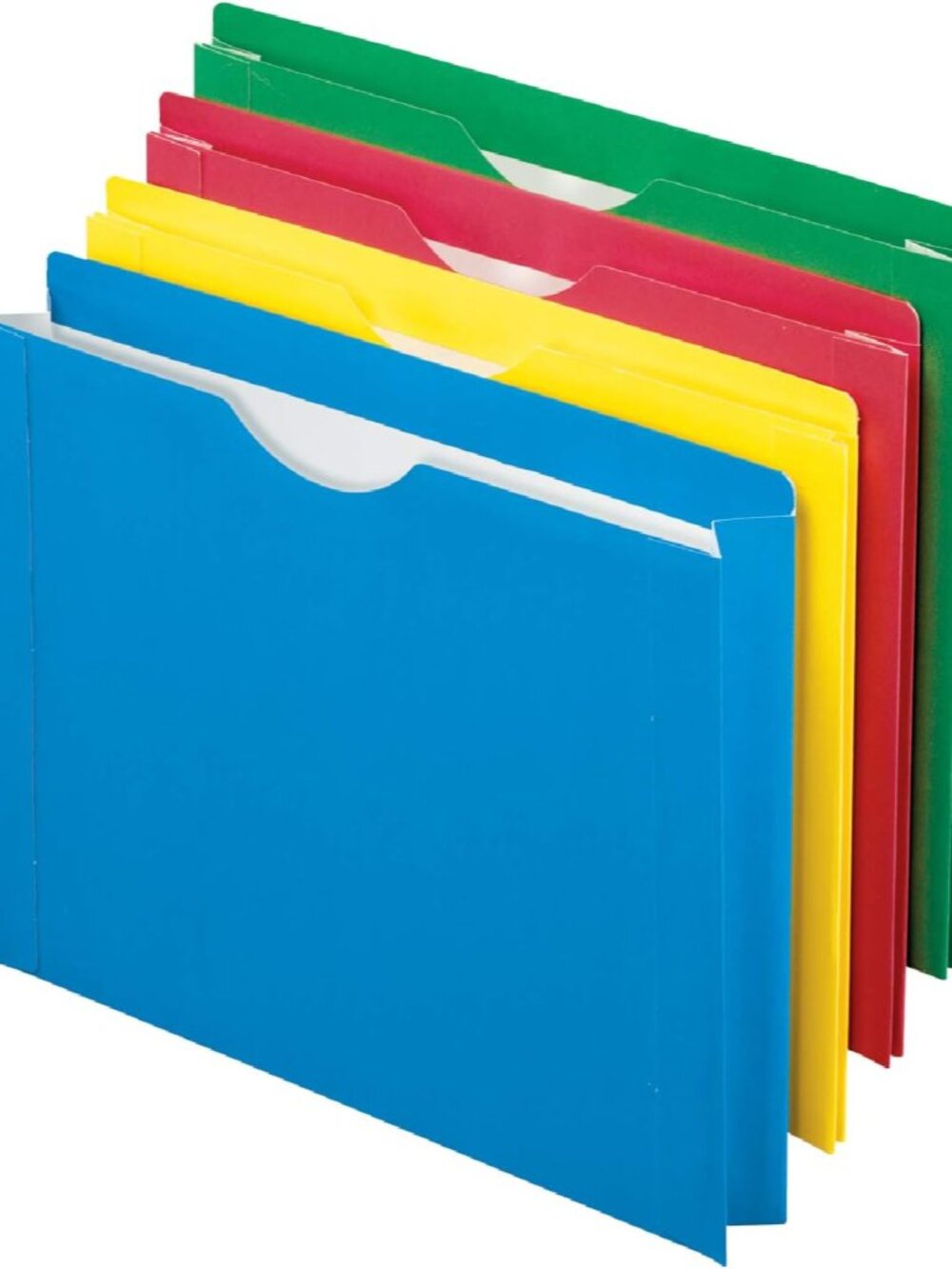 Color Reinforced File Jacket, 2-Inch Expanding Jacket, Letter Size, Assorted Col